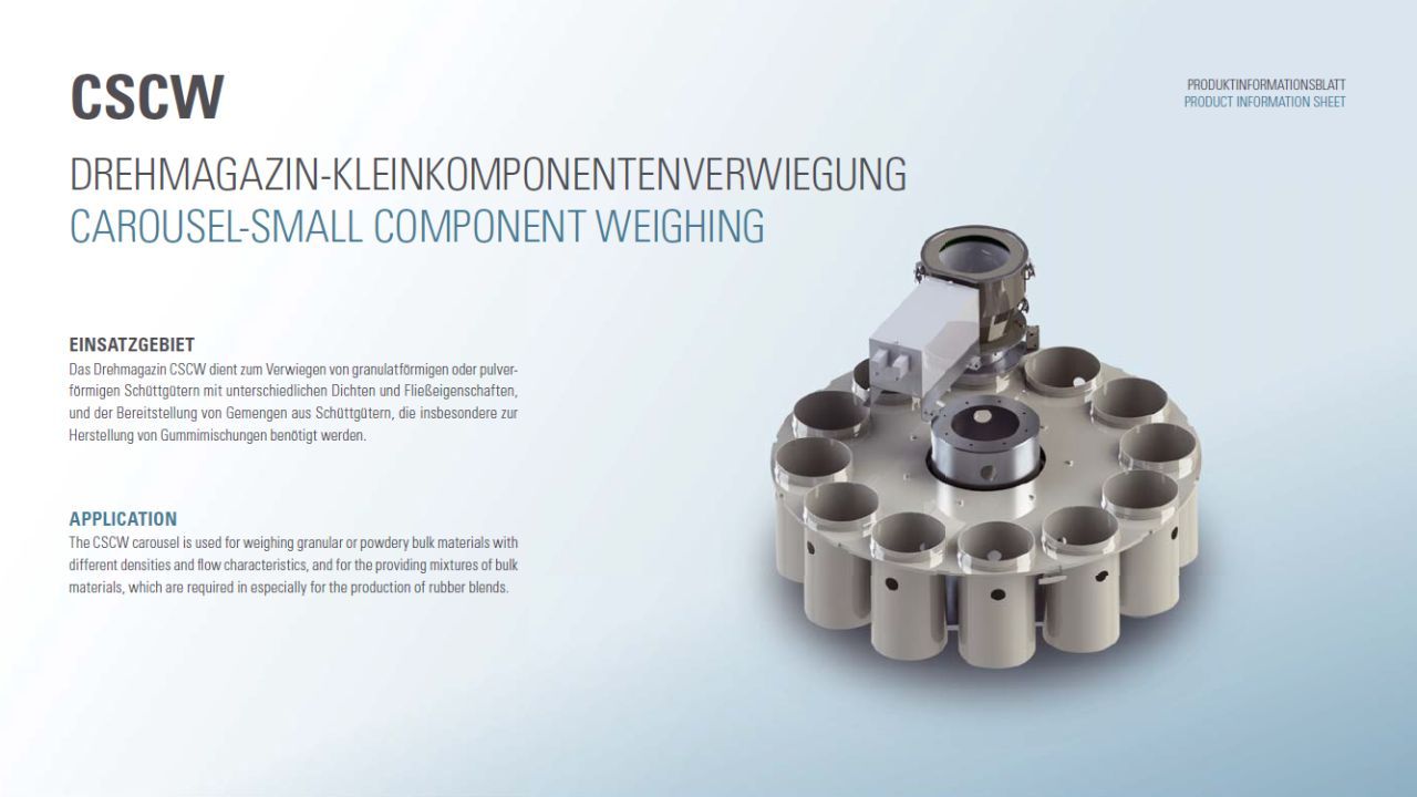Carousel small component weighing CSCW