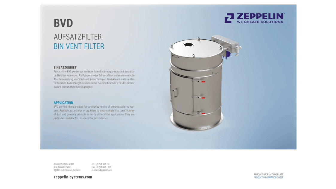 Bin vent filter BVD