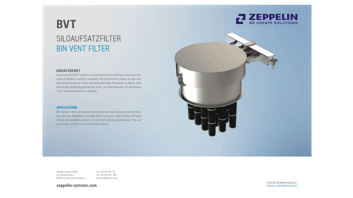 Bin vent filter BVT