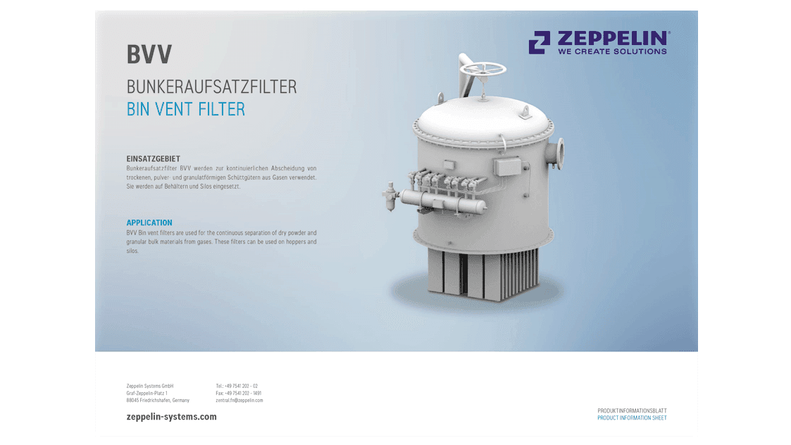 Bin vent filter BVV