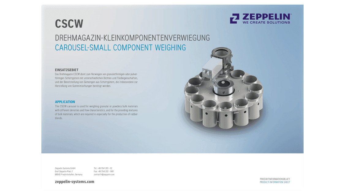 Drehmagazin-Kleinkomponentenverwiegung CSCW