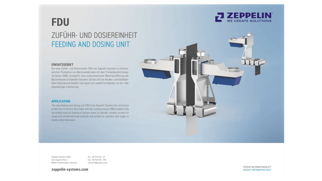 Zuführ- und Dosiereinheit FDU
