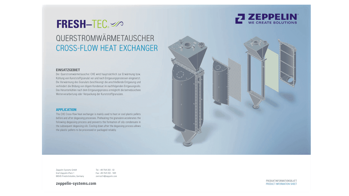 Cross-flow heat exchanger CHE