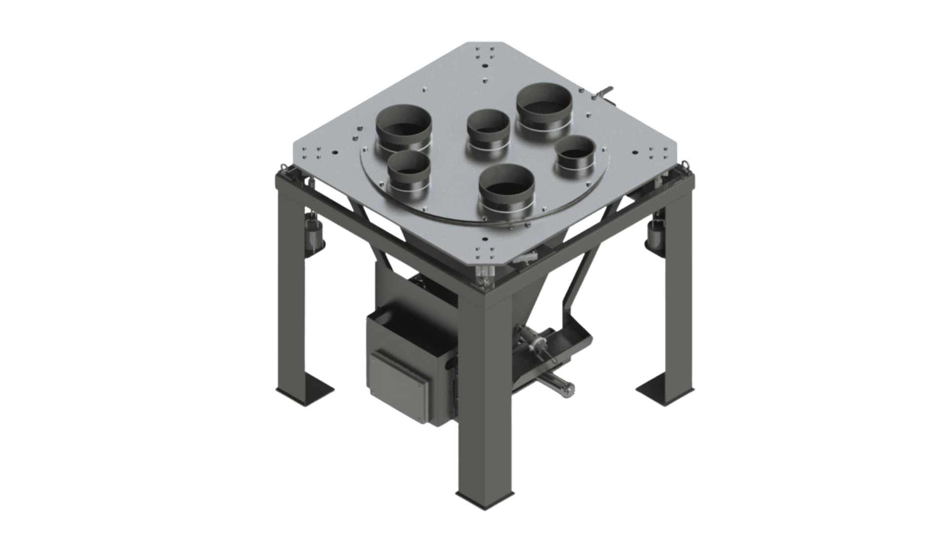 Flexible powder container scales