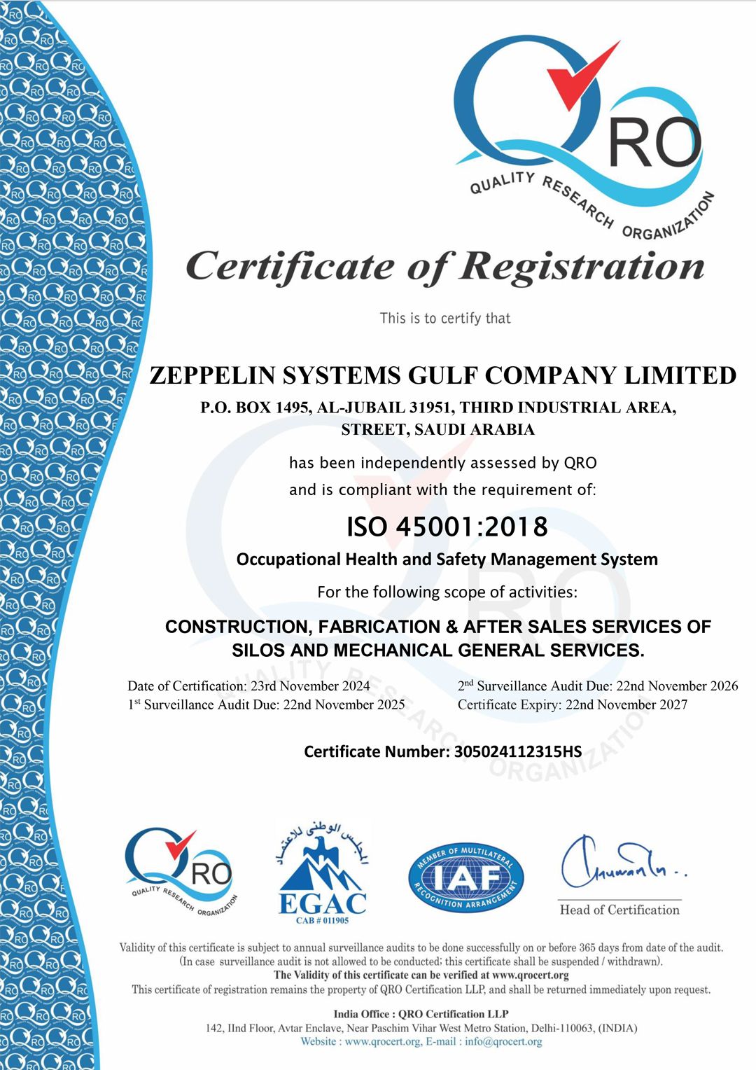 UAF ISO 45001
