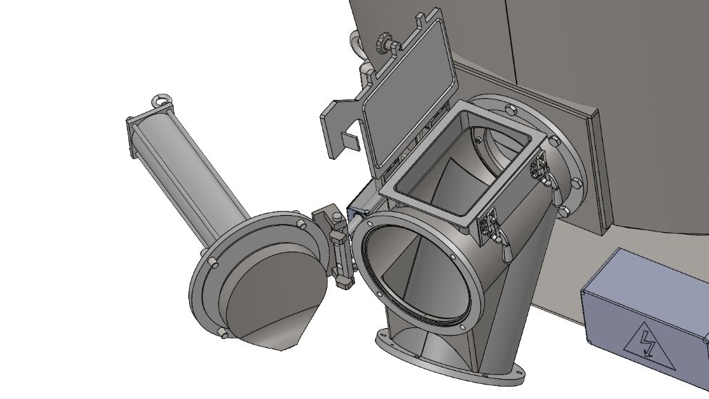 Discharge with cleaning package