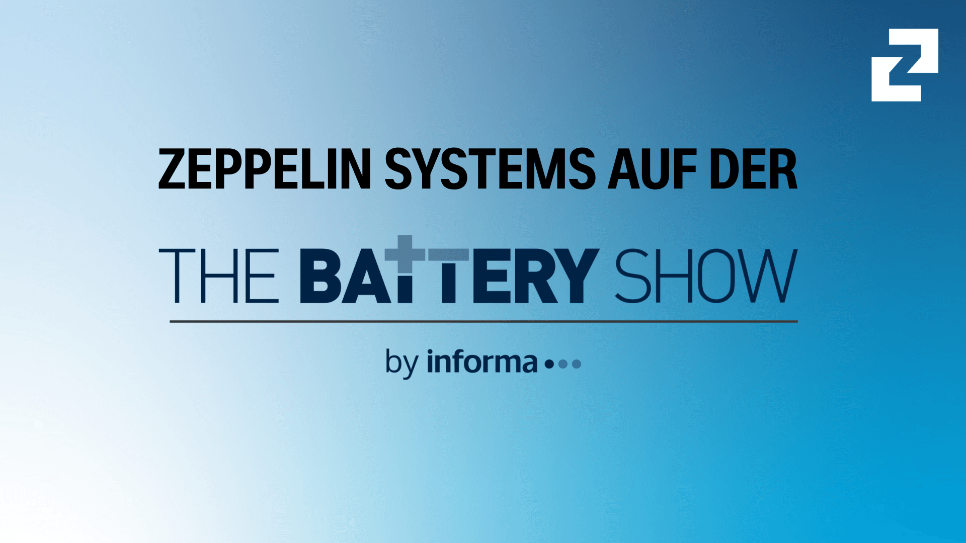 Zeppelin Systems präsentiert sich auf der Battery Show 2026