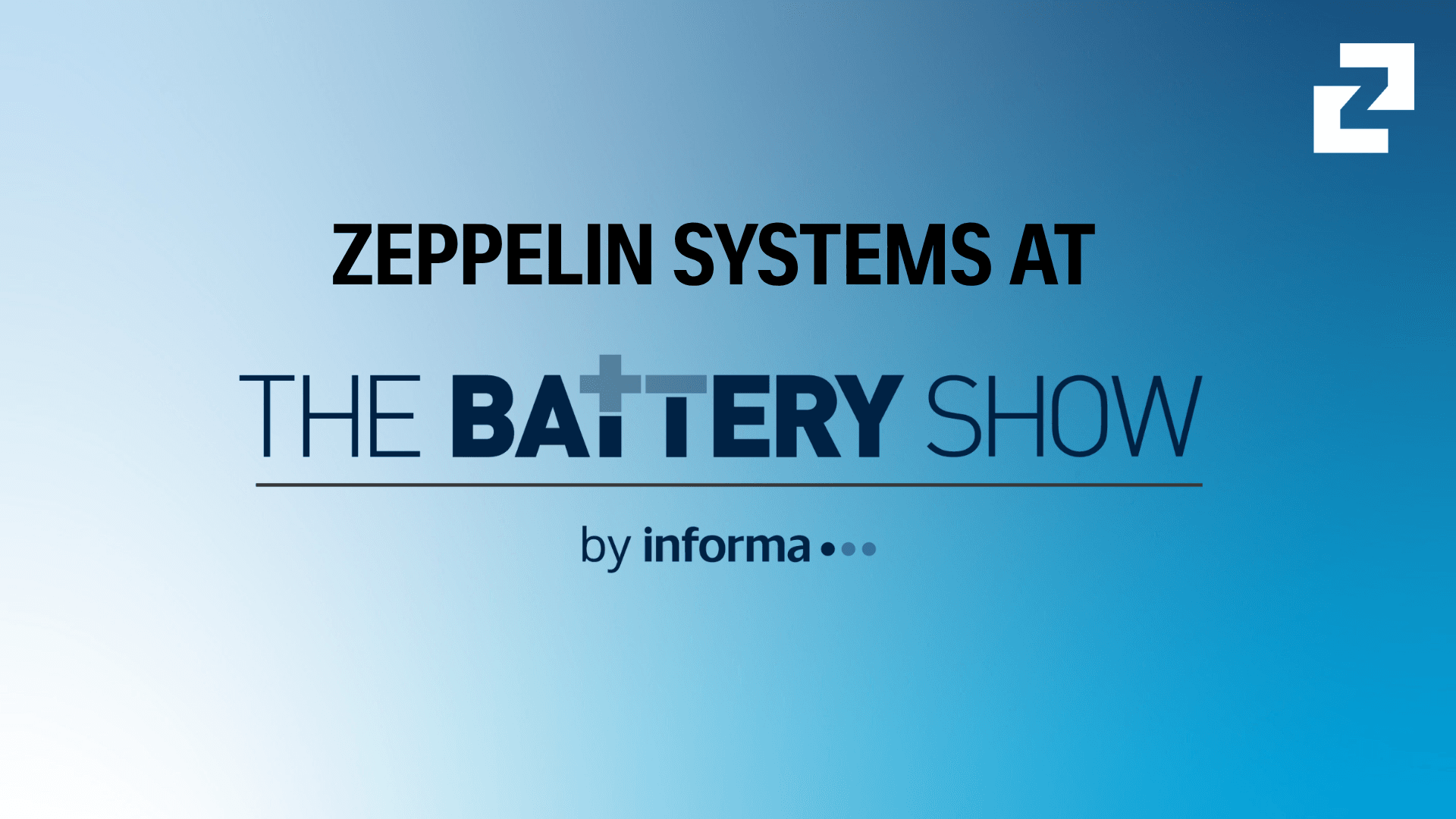 Zeppelin Systems is presenting at Battery Show 2026