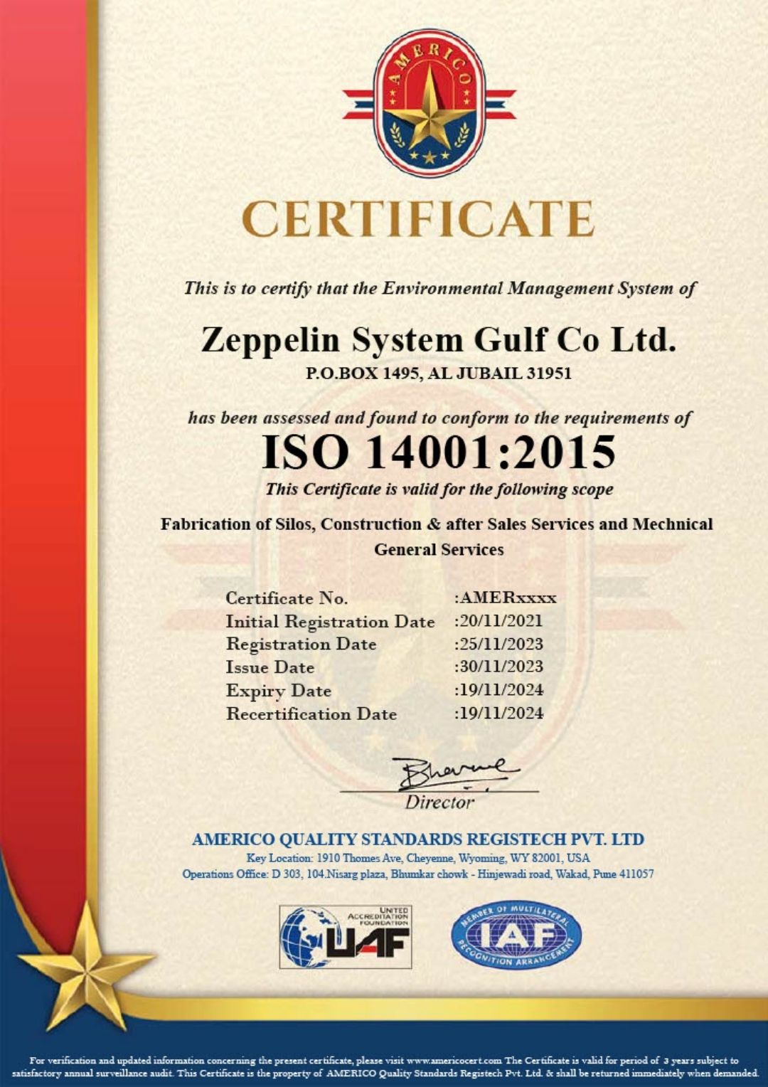 UAF ISO 14001